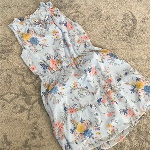 Light Blue Floral Summer Dress
